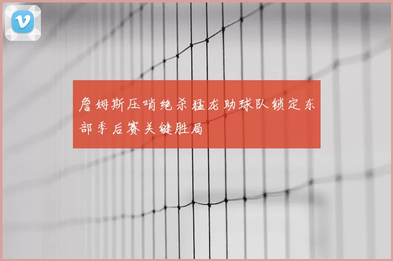 詹姆斯压哨绝杀猛龙助球队锁定东部季后赛关键胜局